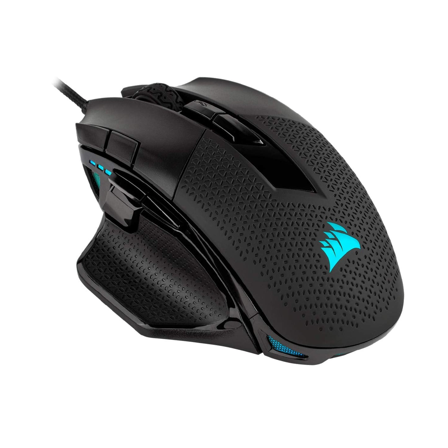 Nightsword RGB - Comfort Performance Tunable FPS/MOBA Optical Ergonomic Gaming Mouse with Backlit RGB LED, 18000 DPI, Black