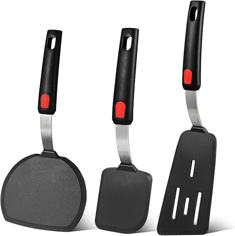 Silicone Wok Stir Fry Spatula Set for Non-stick Cookware