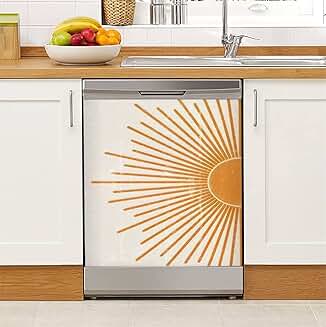 Boho Sun Magnet Cover for Dishwasher, 23x26in