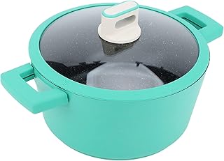 Green 24cm Aluminum Non-Stick Stockpot with Lid