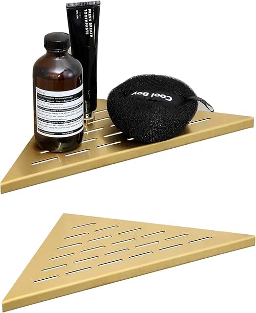 Two Stainless Steel Corner Shower Shelves