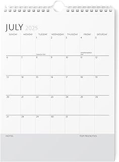 Vertical 2025-2026 Wall Calendar, 8.5x11 inches