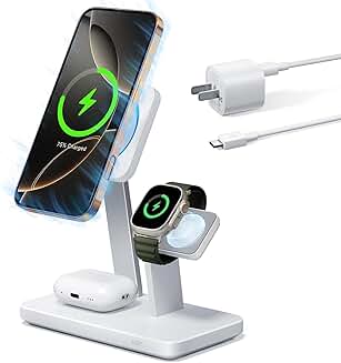 3-in-1 Wireless Charger Stand for iPhone, Apple Watch, AirPods