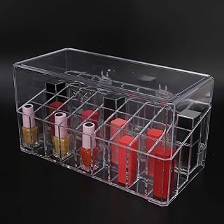 Transparent 36-Grid Lipstick and Makeup Organizer