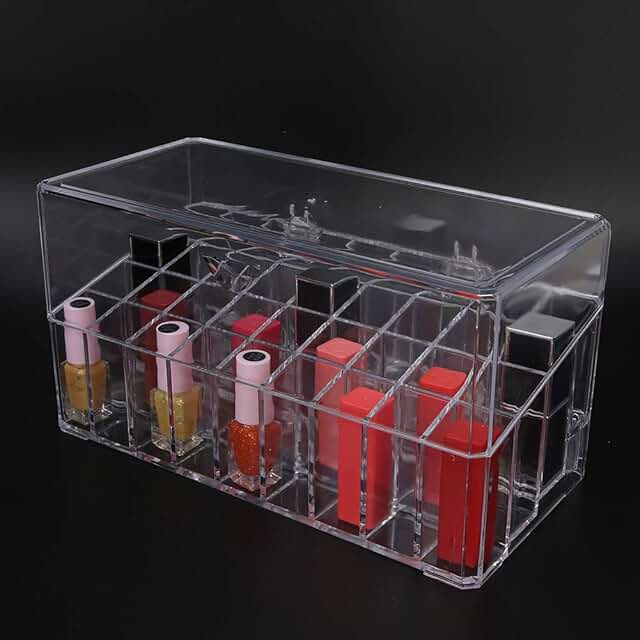 Transparent 36-Grid Lipstick and Makeup Organizer