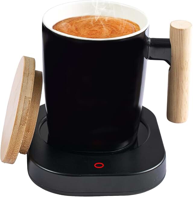 Coffee Warmer and Mug Set with Auto Shut Off