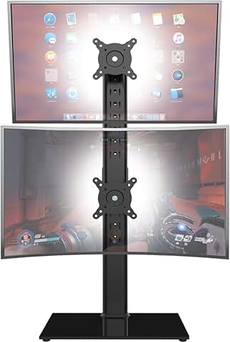 Vertical Dual Monitor Stand for Two Screens