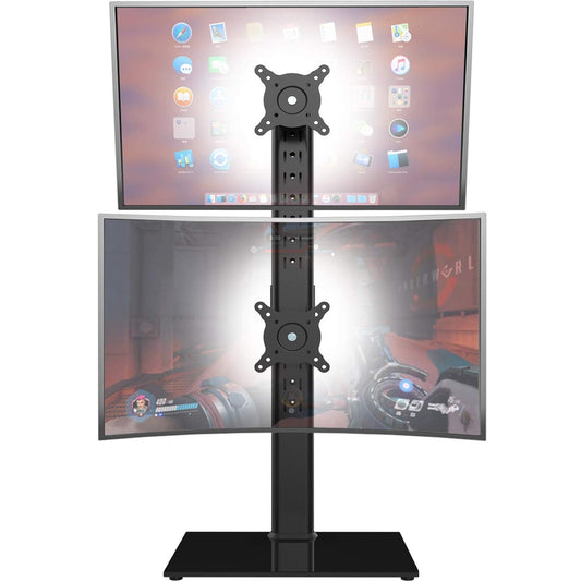 Dual monitor stand for two screens up to 34 inches