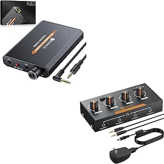 Portable 4-Channel Stereo Headphone Amplifier with Volume and Gain