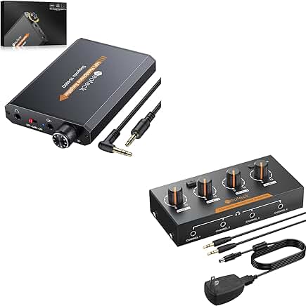 Portable 4-Channel Stereo Headphone Amplifier with Volume and Gain