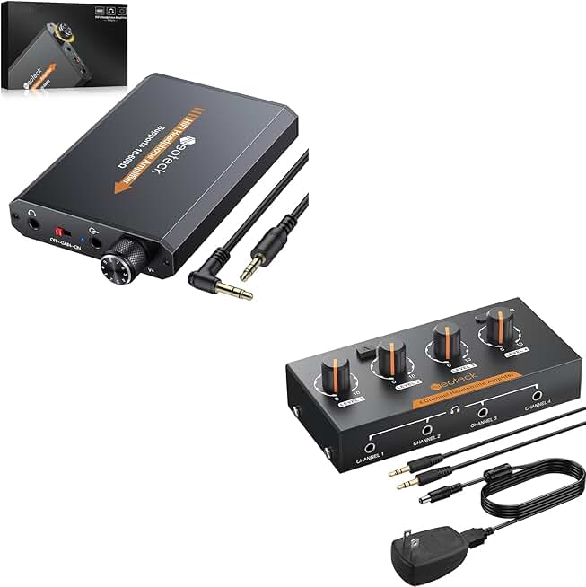 Portable 4-Channel Stereo Headphone Amplifier with Volume and Gain