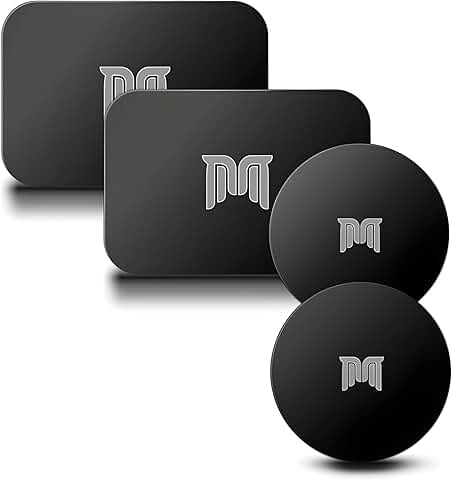 Set of four slim metal plates for phone cases