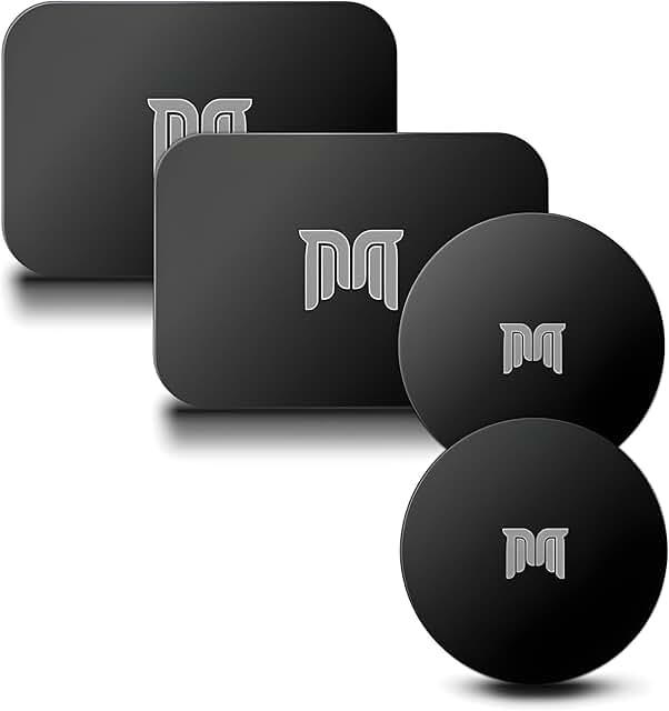 Set of four slim metal plates for phone cases
