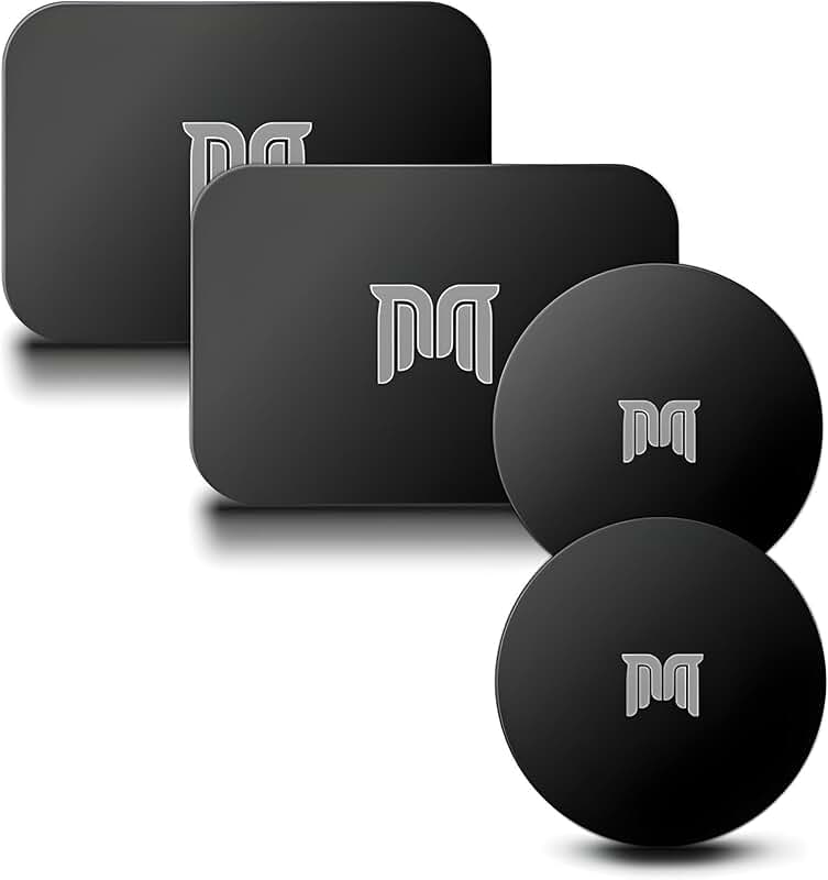 Set of four slim metal plates for phone cases