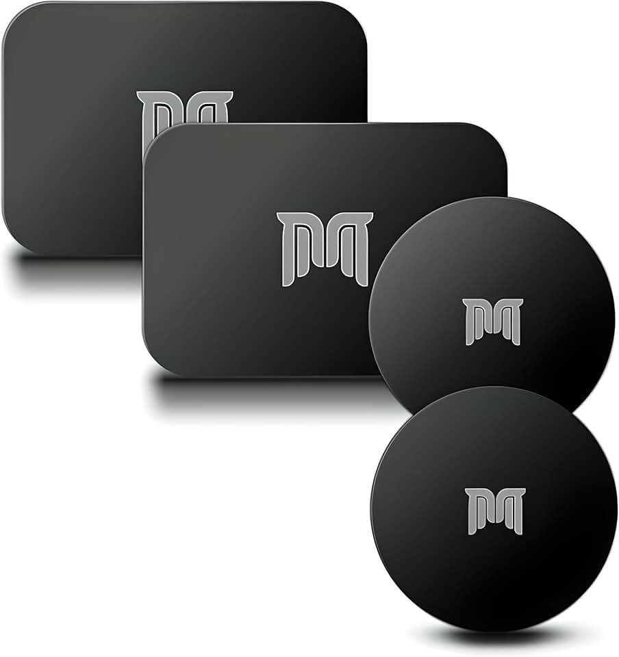 Set of four slim metal plates for phone cases