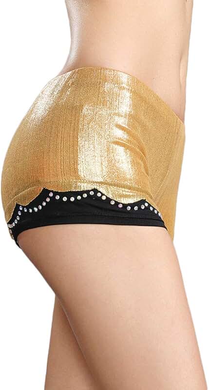 Shiny Metallic Rave Booty Shorts for Women