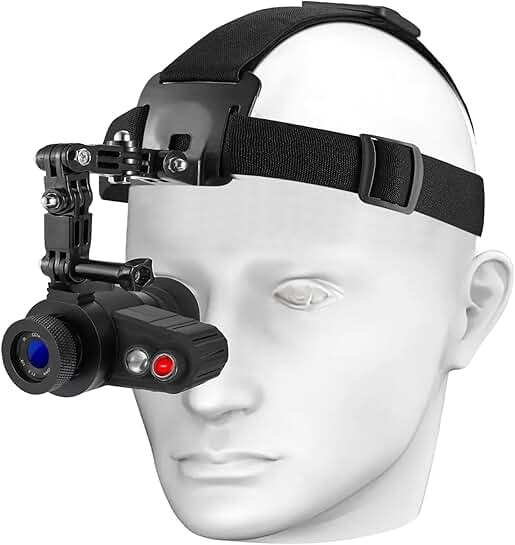 Night Vision Monocular Goggles with Head Strap, 7X Magnification