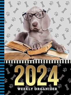 2024 Weekly Organizer with Puppy Dog Cover