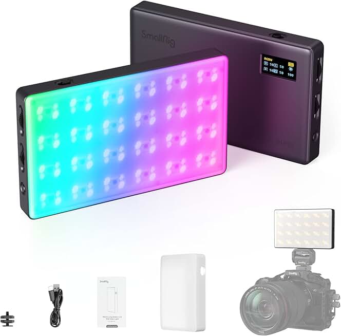 Portable RGB Video Light with 7W Power and 2500-8500K