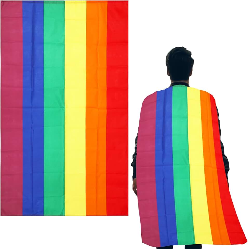 Colorful Rainbow Cape for Costume and Party