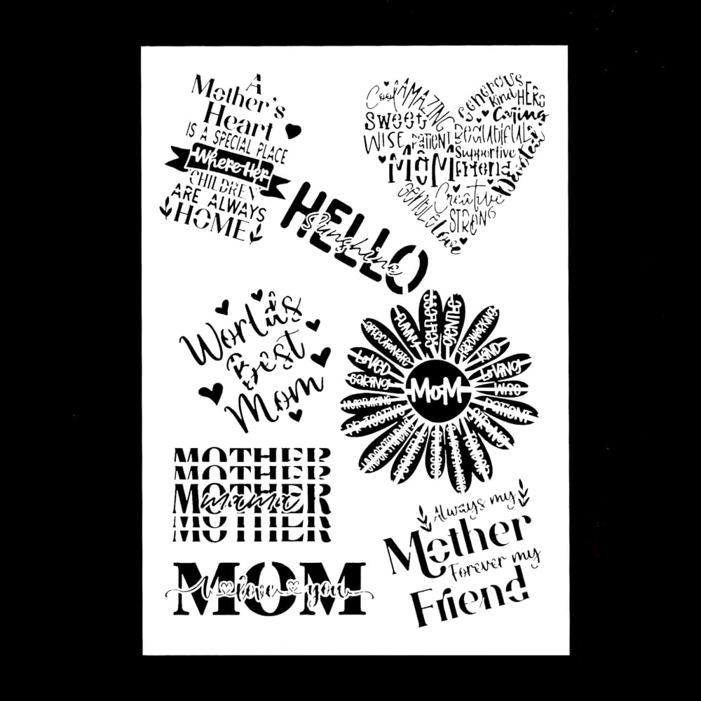 DIY Decorative Stencil Template for Painting on Canvas Wood Paper