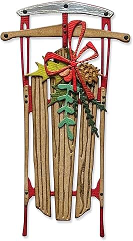 Vintage Sled Thinlits Die Set for Scrapbooking and Embossing