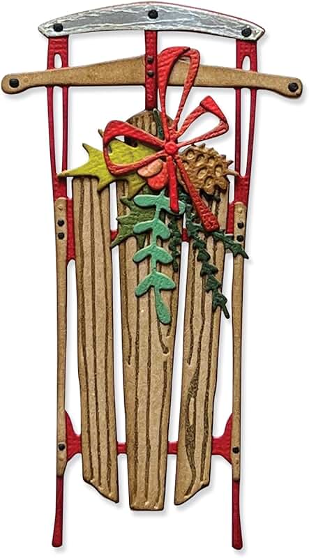 Vintage Sled Thinlits Die Set for Scrapbooking and Embossing