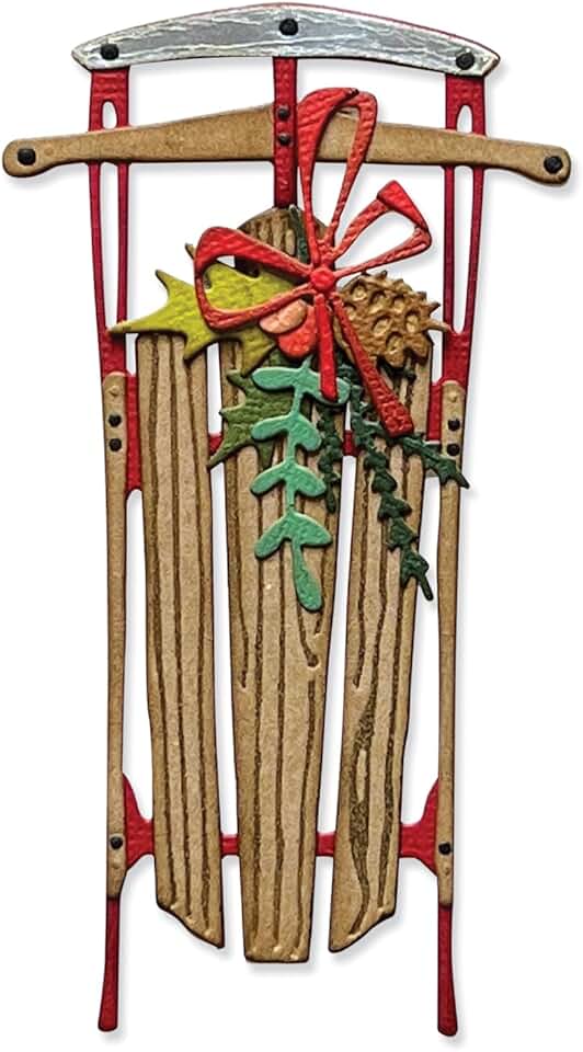 Vintage Sled Thinlits Die Set for Scrapbooking and Embossing