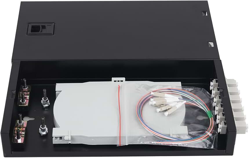 12-Port Duplex Fiber Enclosure with Splice Trays and Cables