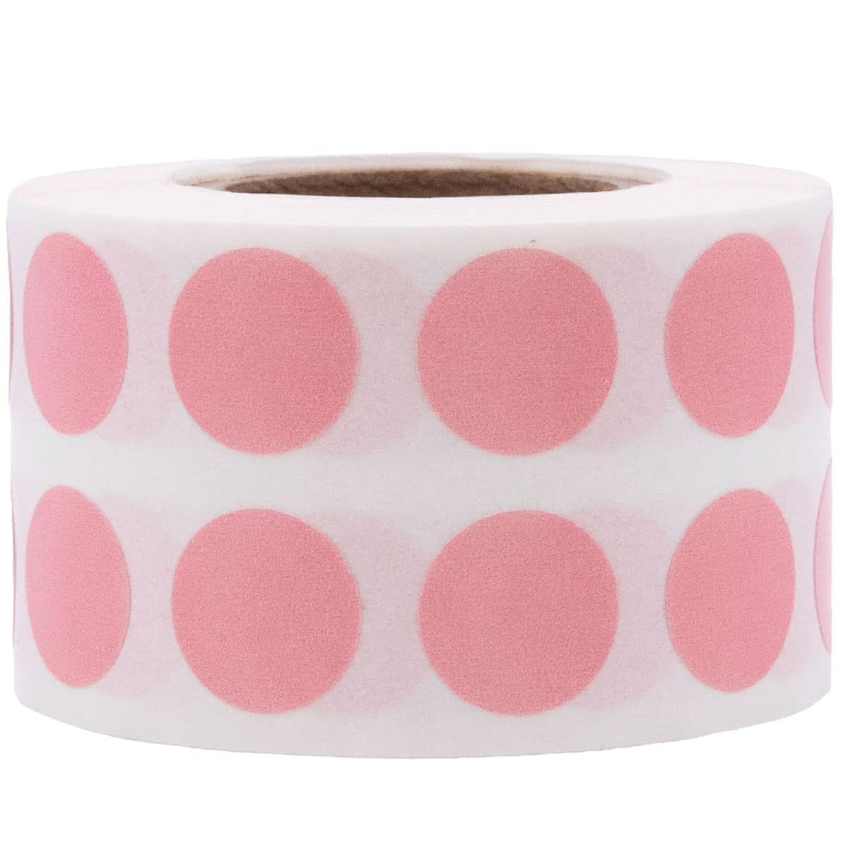 Pink 1/2" Round Adhesive Labels, 1,000 Color Dots