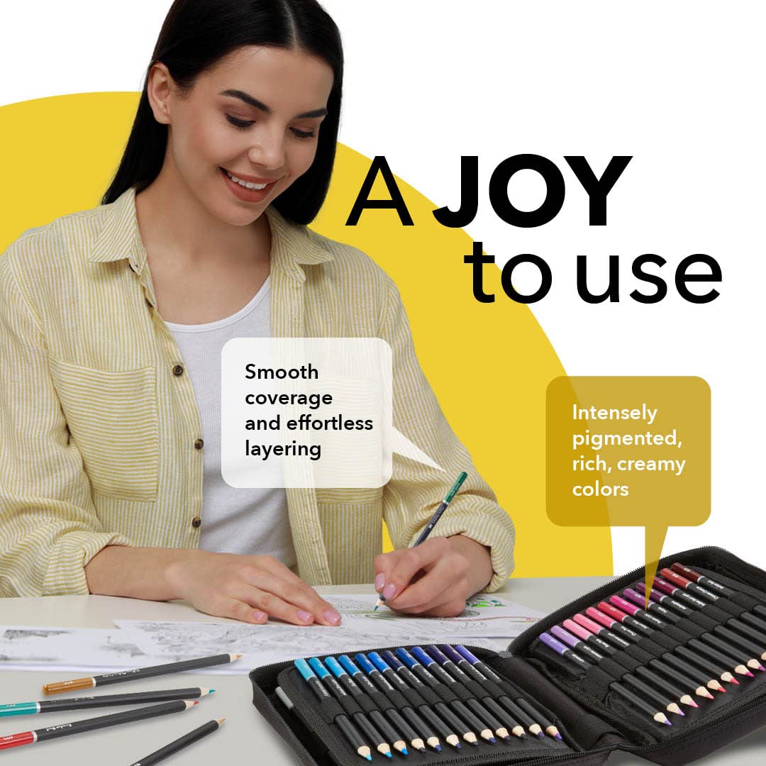 72 Colored Pencils Zipper-Case Set