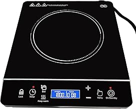 Portable induction cooktop with touch control and safety features