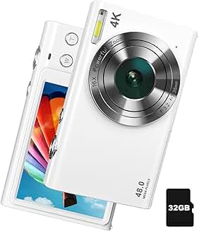 4K 48MP Compact Digital Camera with 16X Zoom
