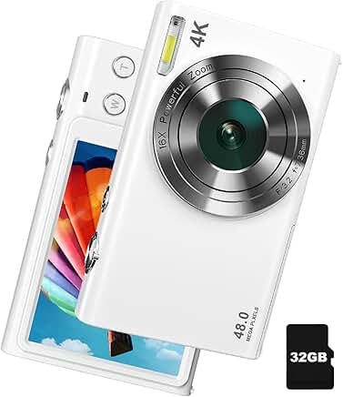 4K 48MP Compact Digital Camera with 16X Zoom