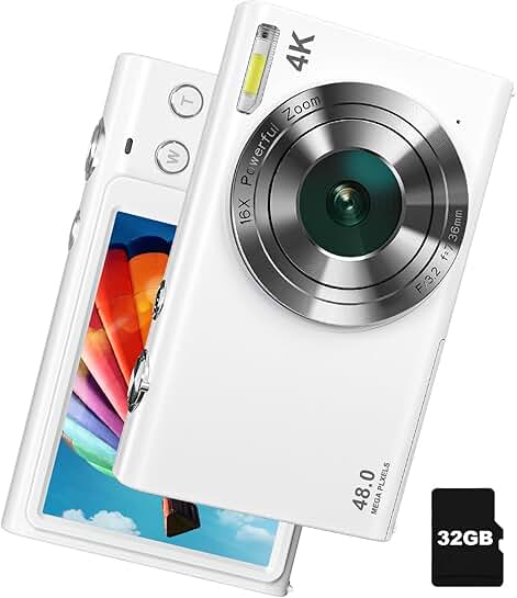 4K 48MP Compact Digital Camera with 16X Zoom