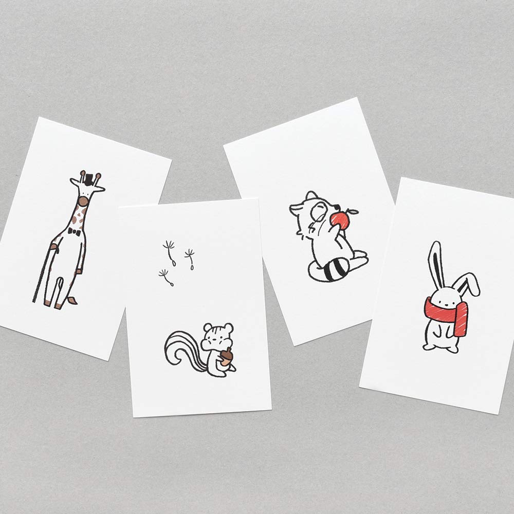 Set of 12 unique cute single cards