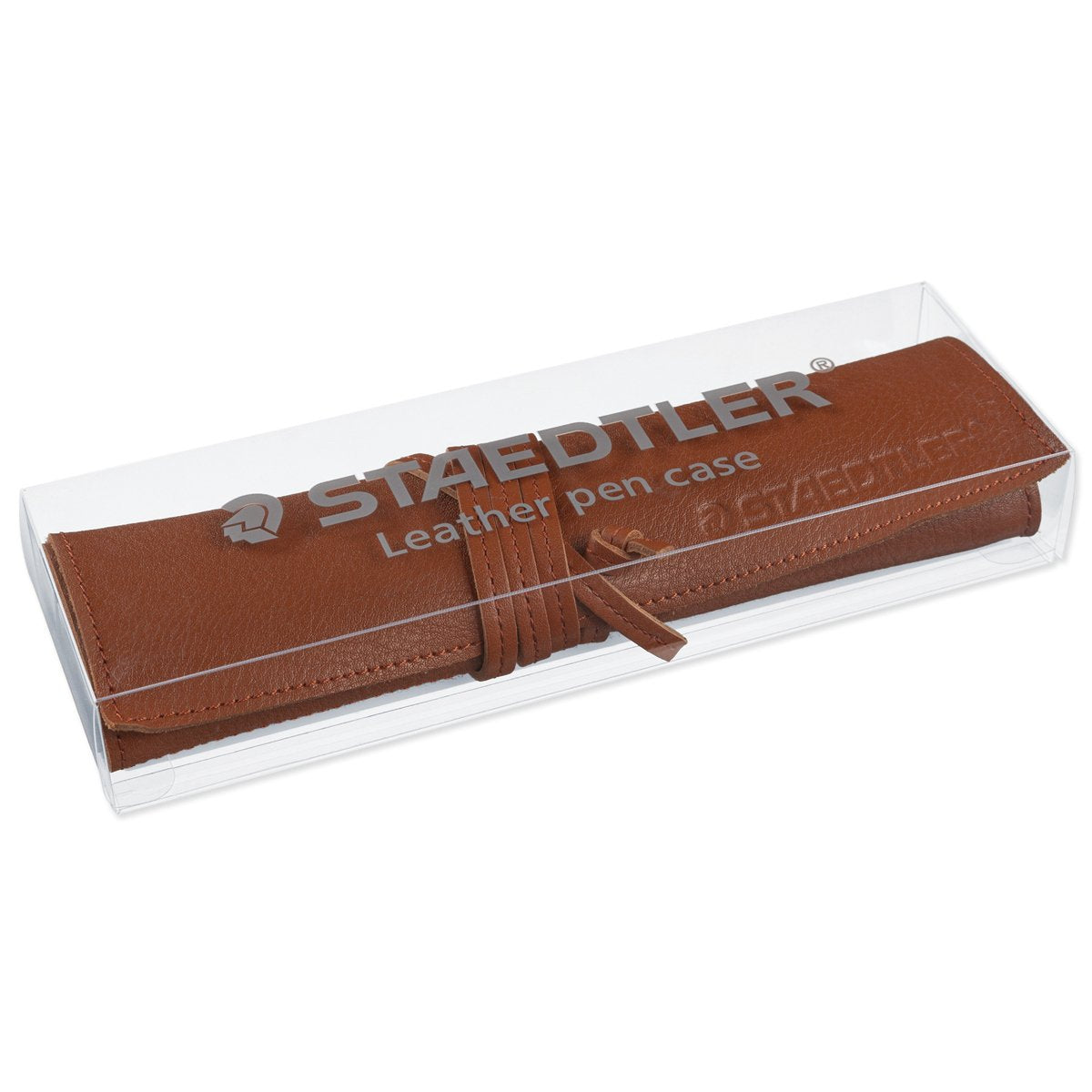 Brown leather pencil case