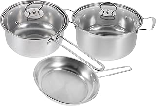Nonstick Stainless Steel Cookware Set with Soup and Frying Pans