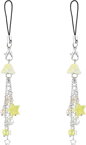 2 Pcs Cute Phone Charm Wrist Straps for Bags Keys Cameras
