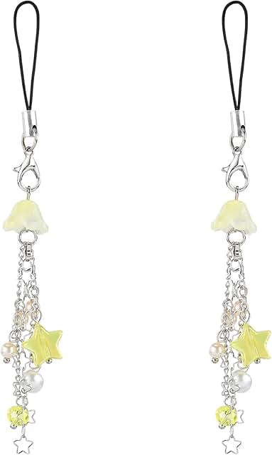2 Pcs Cute Phone Charm Wrist Straps for Bags Keys Cameras