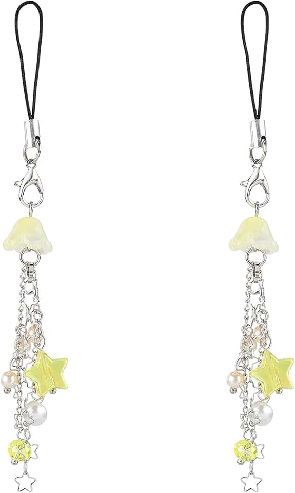 2 Pcs Cute Phone Charm Wrist Straps for Bags Keys Cameras