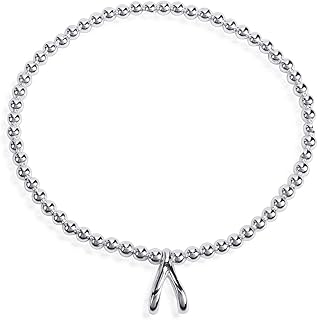 Unisex Sterling Silver Wishbone Friendship Bracelet