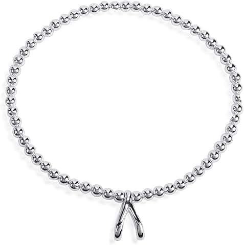 Unisex Sterling Silver Wishbone Friendship Bracelet