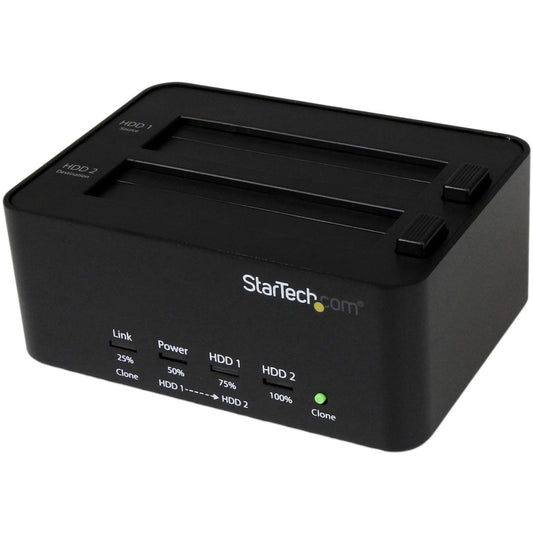 .com Dual Bay Hard Drive Duplicator And Eraser, Standalone SATA HDD/SSD Cloner/Copier, USB 3.0 To SATA Docking Station, Hard Drive Duplicator And Sanitizer Dock (SATDOCK2REU3)
