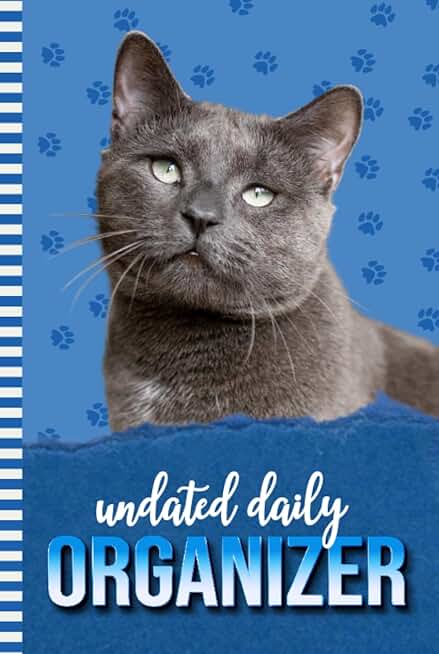 Daily Organizer with Cat and Paw Print Cover