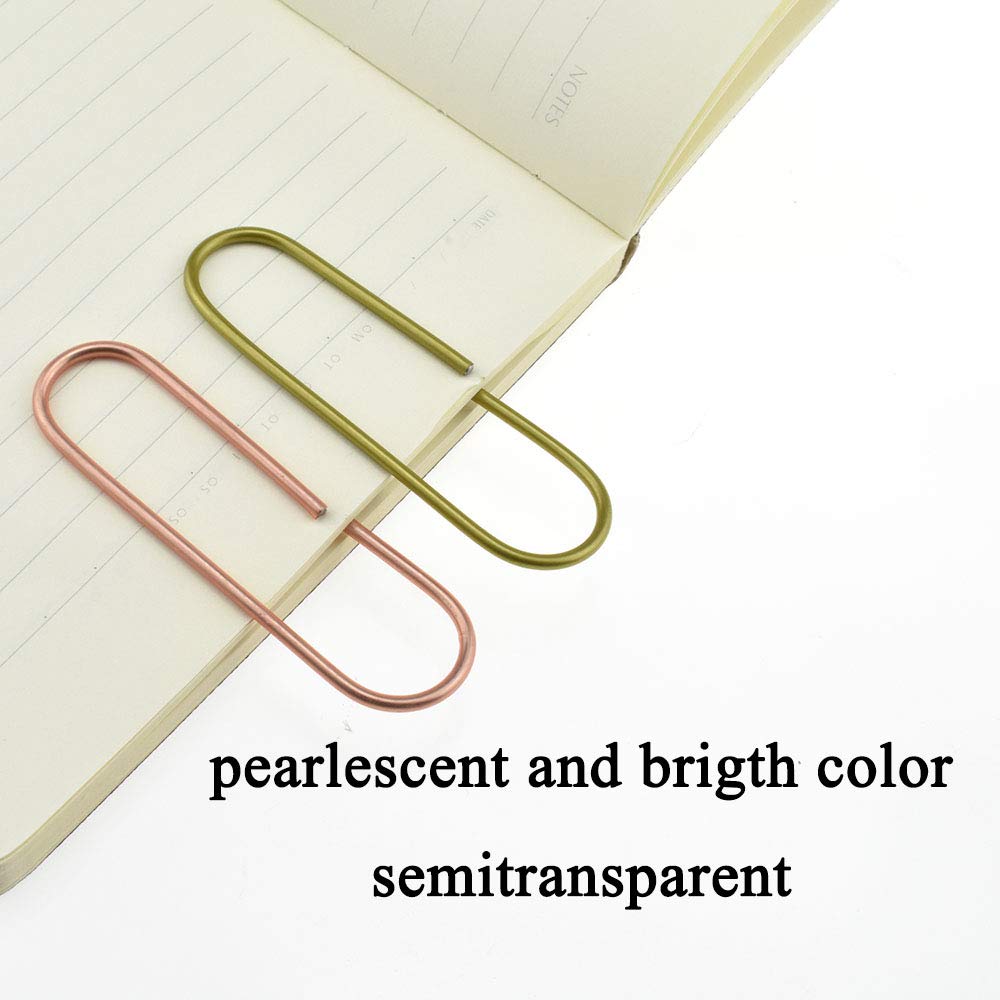 Extra Large Bright Vinyl Coated Paper Clips, 25 Pack