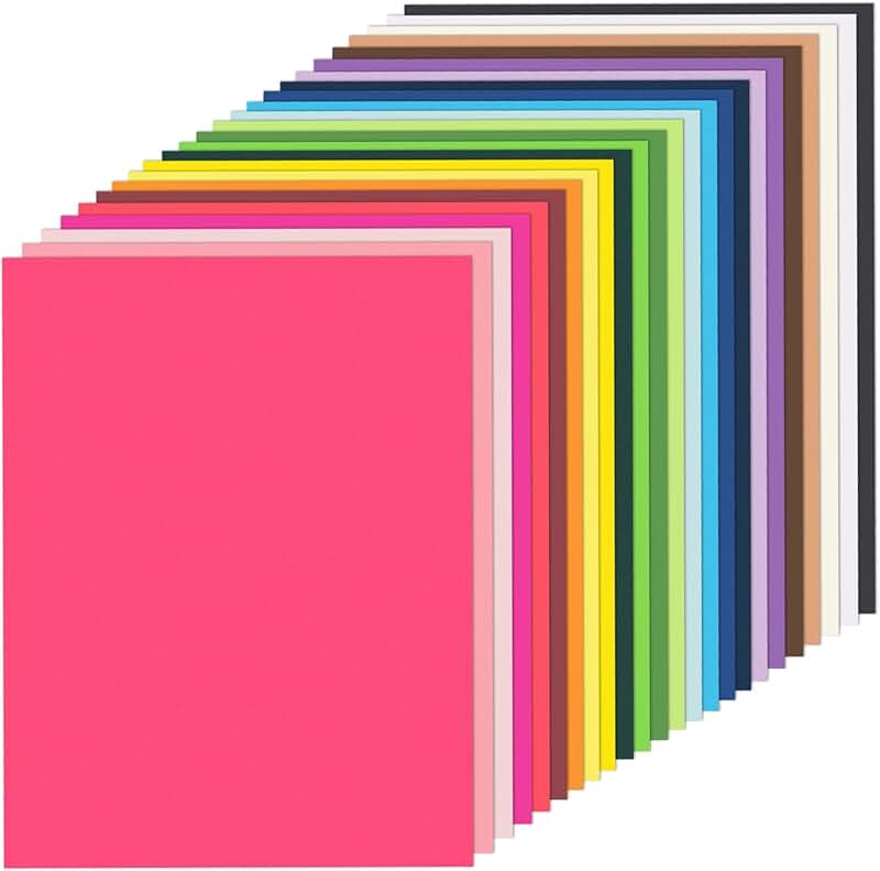 240 Sheets Assorted Colored Cardstock Paper 8.5 x 11"