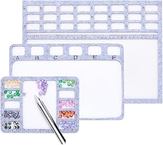 3-Style Felt Bead Mats with Scoop and Compartments, 4 Pieces
