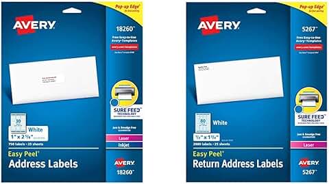 Printable Address and Return Labels Pack