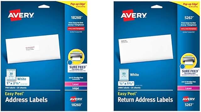 Printable Address and Return Labels Pack